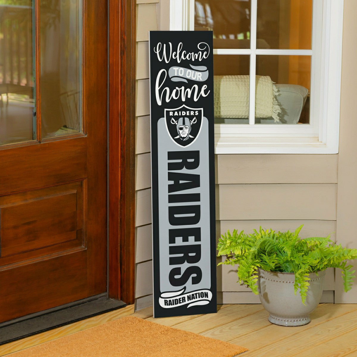 47" Double Sided Leaner, Las Vegas Raiders, Halloween - NFL Home