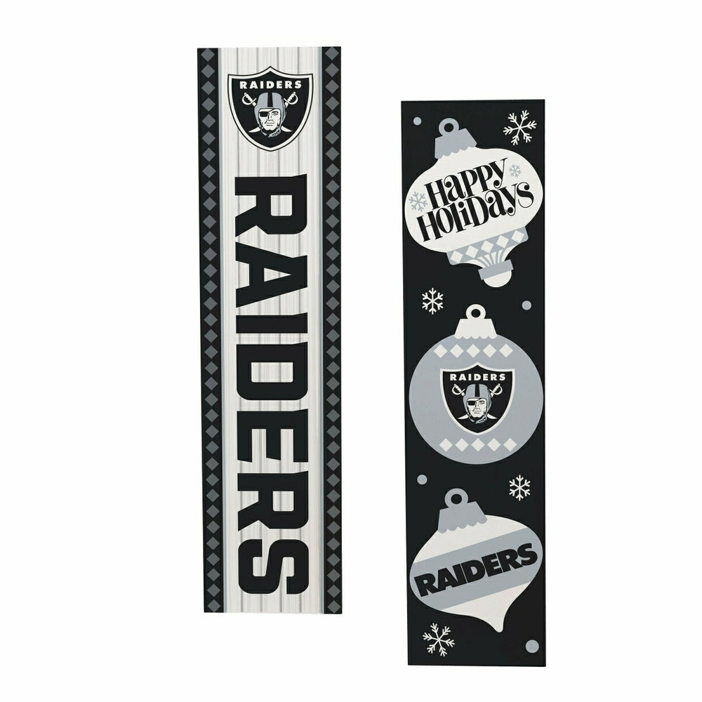 47" Double Sided Leaner, Las Vegas Raiders, Christmas - NFL Home