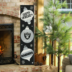 47" Double Sided Leaner, Las Vegas Raiders, Christmas - NFL Home