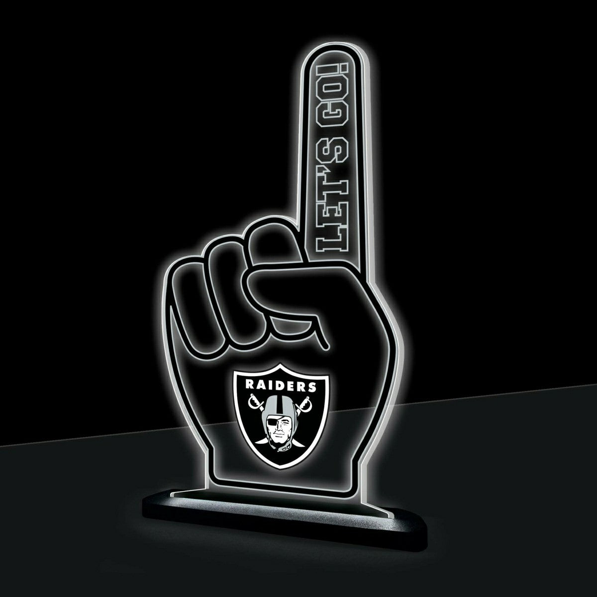 Las Vegas Raiders NFL Football Foam Finger Desklite LED Decor - NFL Home