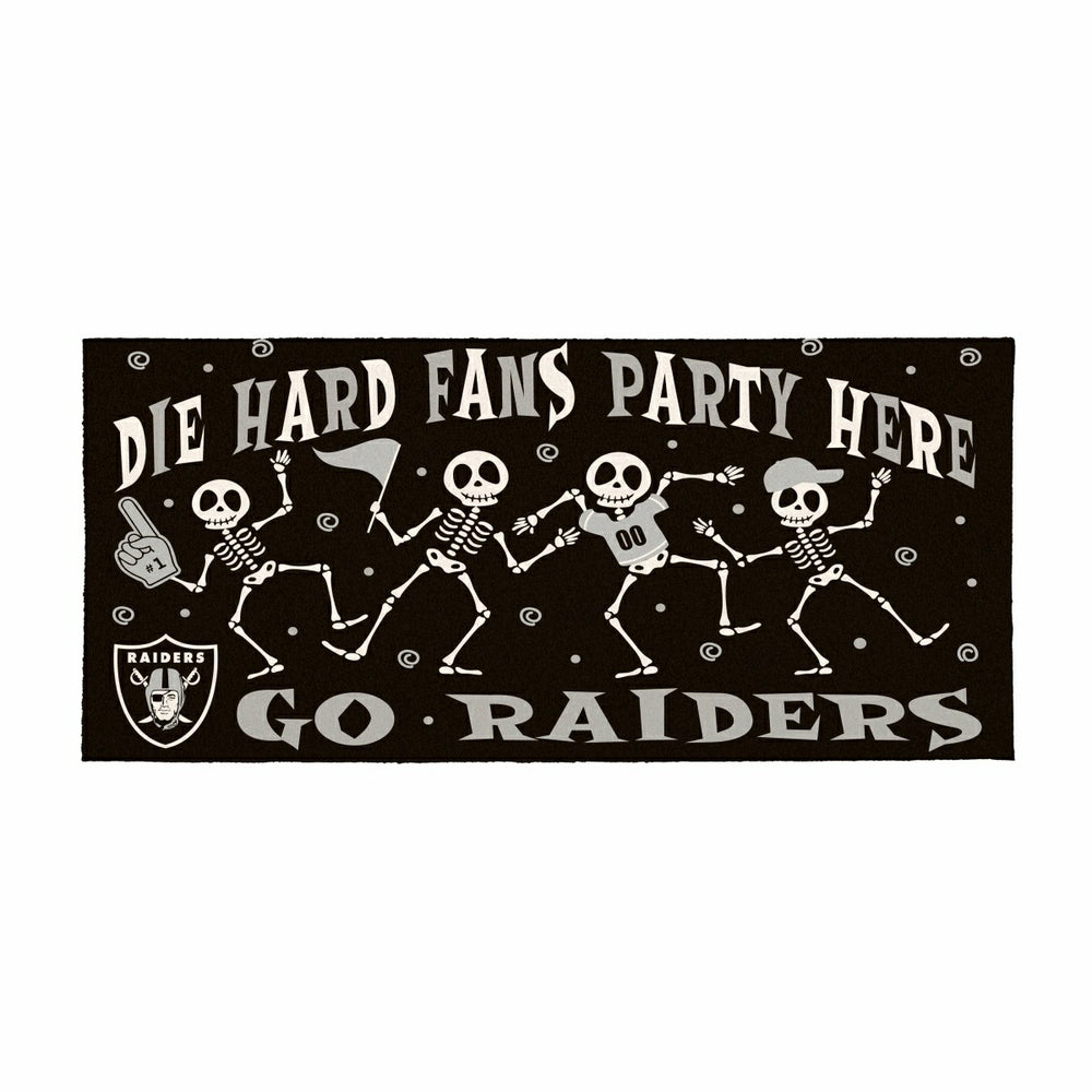 Las Vegas Raiders Flocked Coir Halloween Sassafras Switch Mat, 22"x10" - NFL