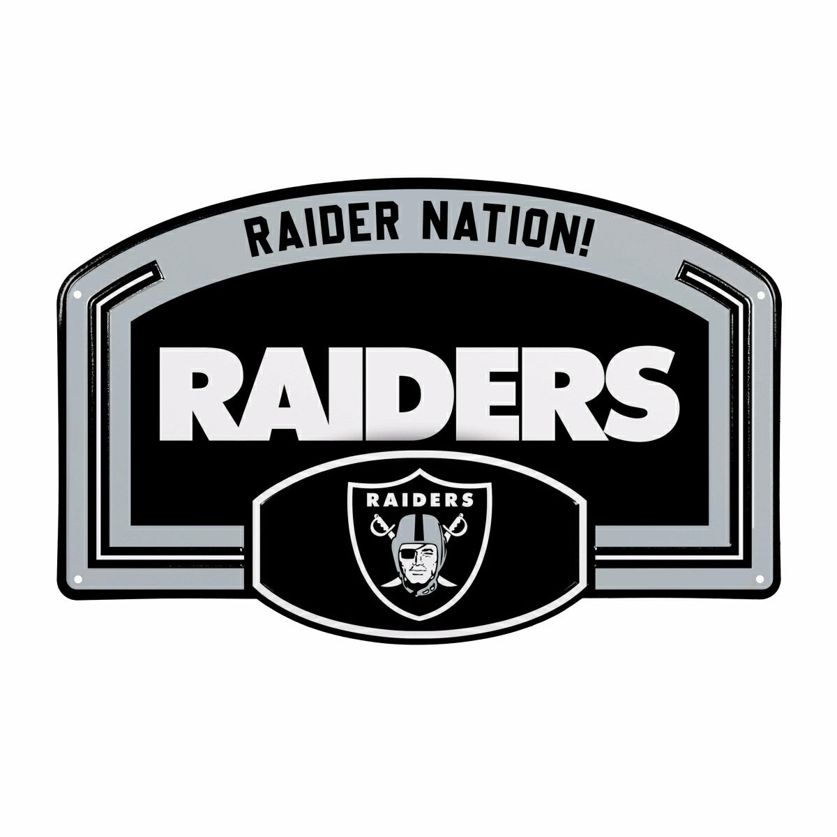 Las Vegas Raiders USA Embossed Steel Wall Sign, 11" x 17" - NFL Home