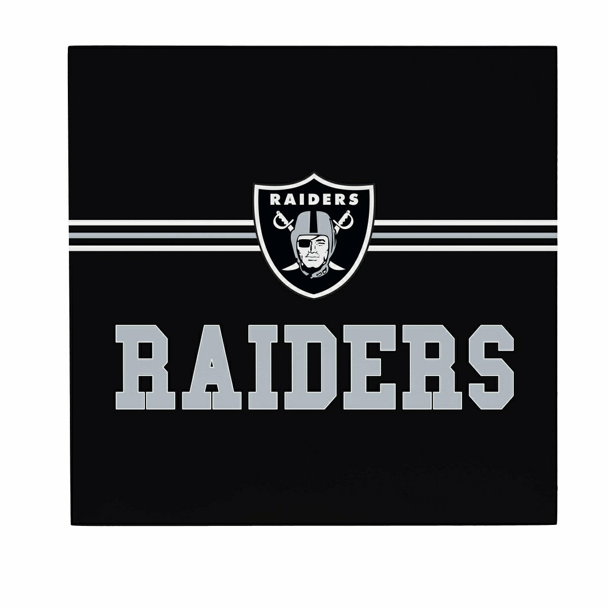 Las Vegas Raiders Wood Wall Sign, 12x12 - NFL Home