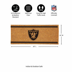 Las Vegas Raiders Extra Large One Color Coir Mat, 60"x24" - NFL