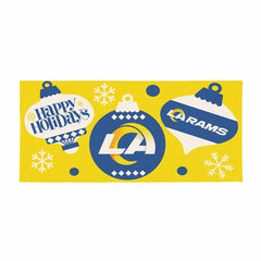 Los Angeles Rams Holiday Flocked Coir Sassafras Switch Mat, 22"x10" - NFL