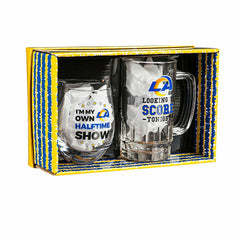 Los Angeles Rams, Stemless 17OZ Wine & Beer 16 OZ Gift Set - NFL Home