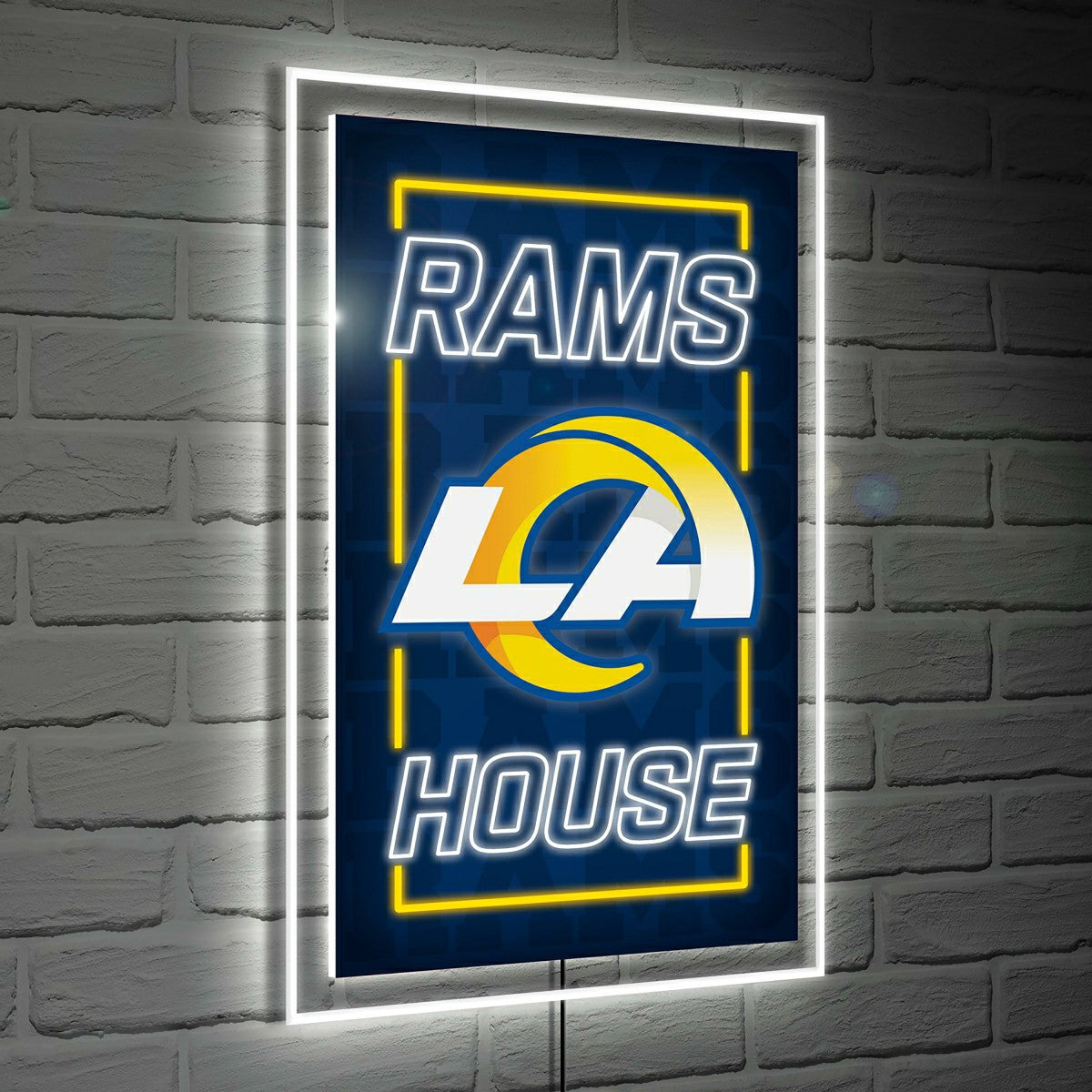 Los Angeles Rams NFL Football Rectangle Neolite LED Decor - NFL Home