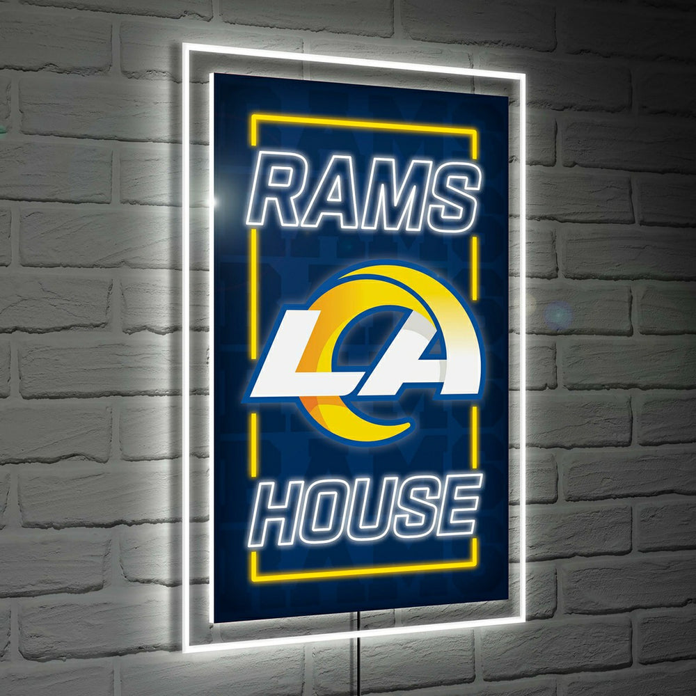Los Angeles Rams NFL Football Rectangle Neolite LED Decor - NFL Home