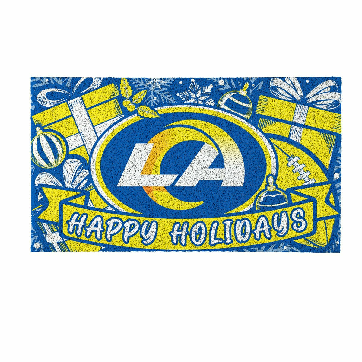 Los Angeles Rams Holiday PVC Mat, 28"x16" - NFL