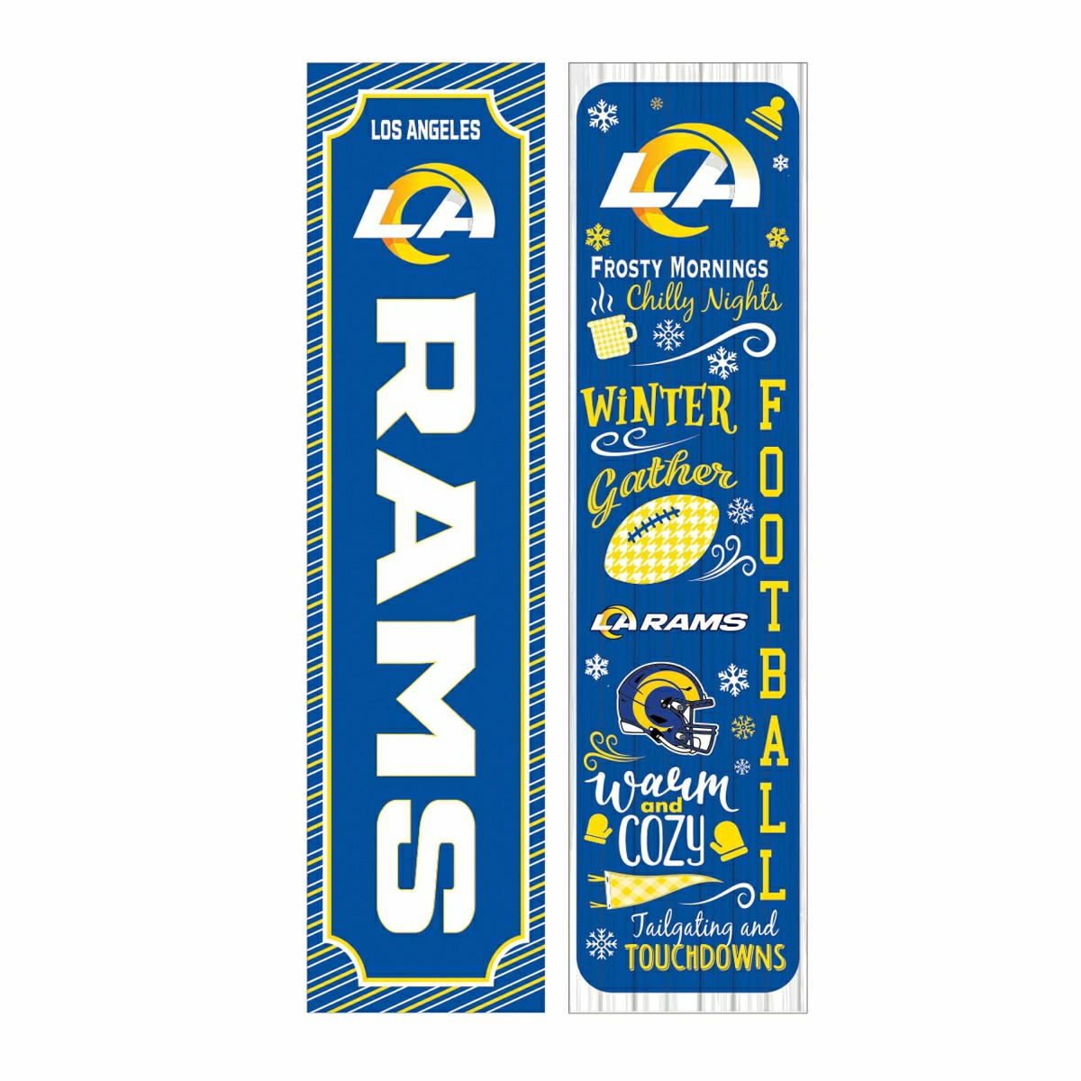 46" Double Sided Leaner, Los Angeles Rams, Winter Seasonal - NFL Home