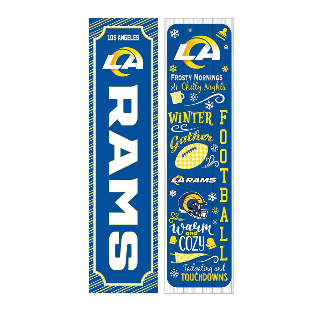 46" Double Sided Leaner, Los Angeles Rams, Winter Seasonal - NFL Home