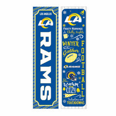 46" Double Sided Leaner, Los Angeles Rams, Winter Seasonal - NFL Home