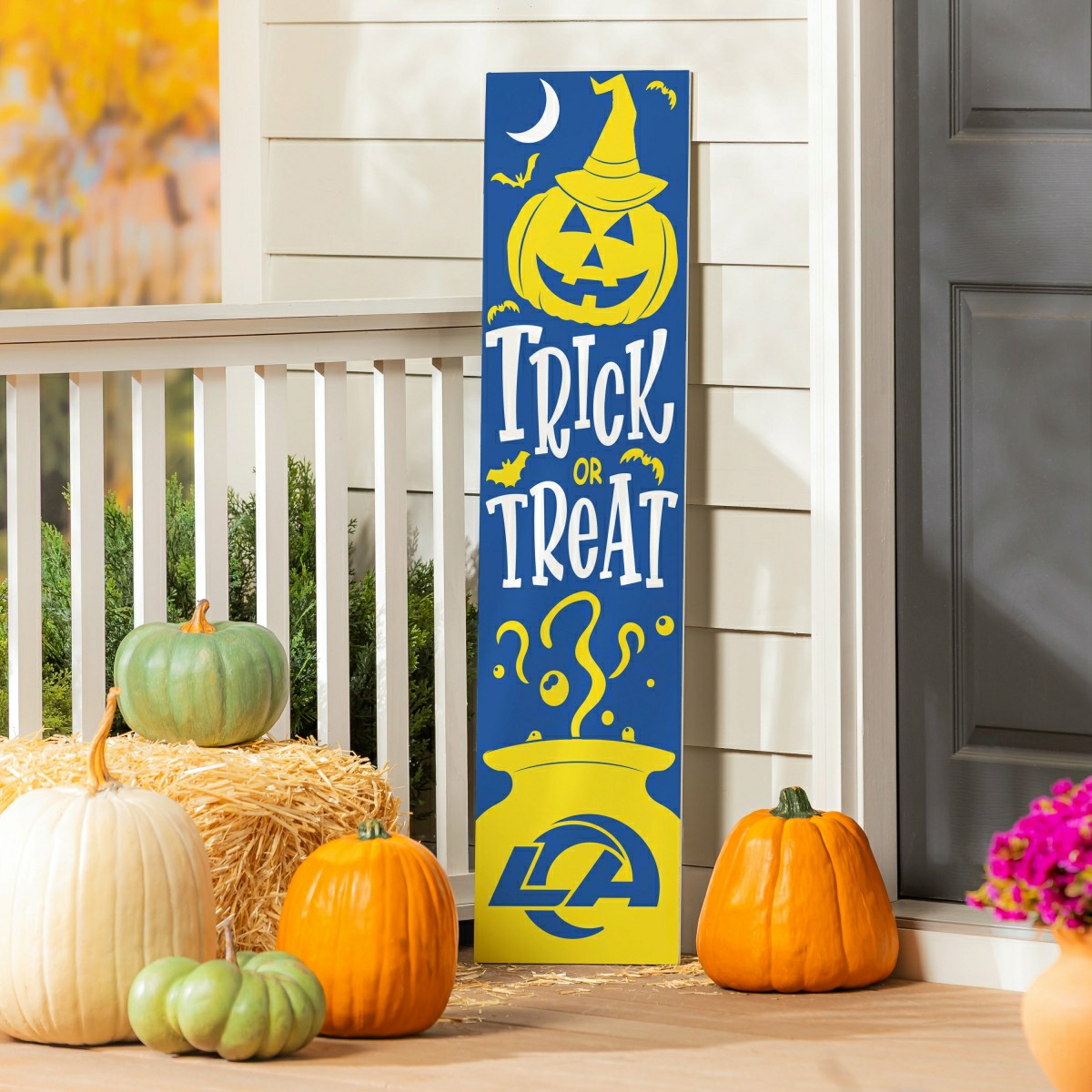 47" Double Sided Leaner, Los Angeles Rams, Halloween - NFL Home