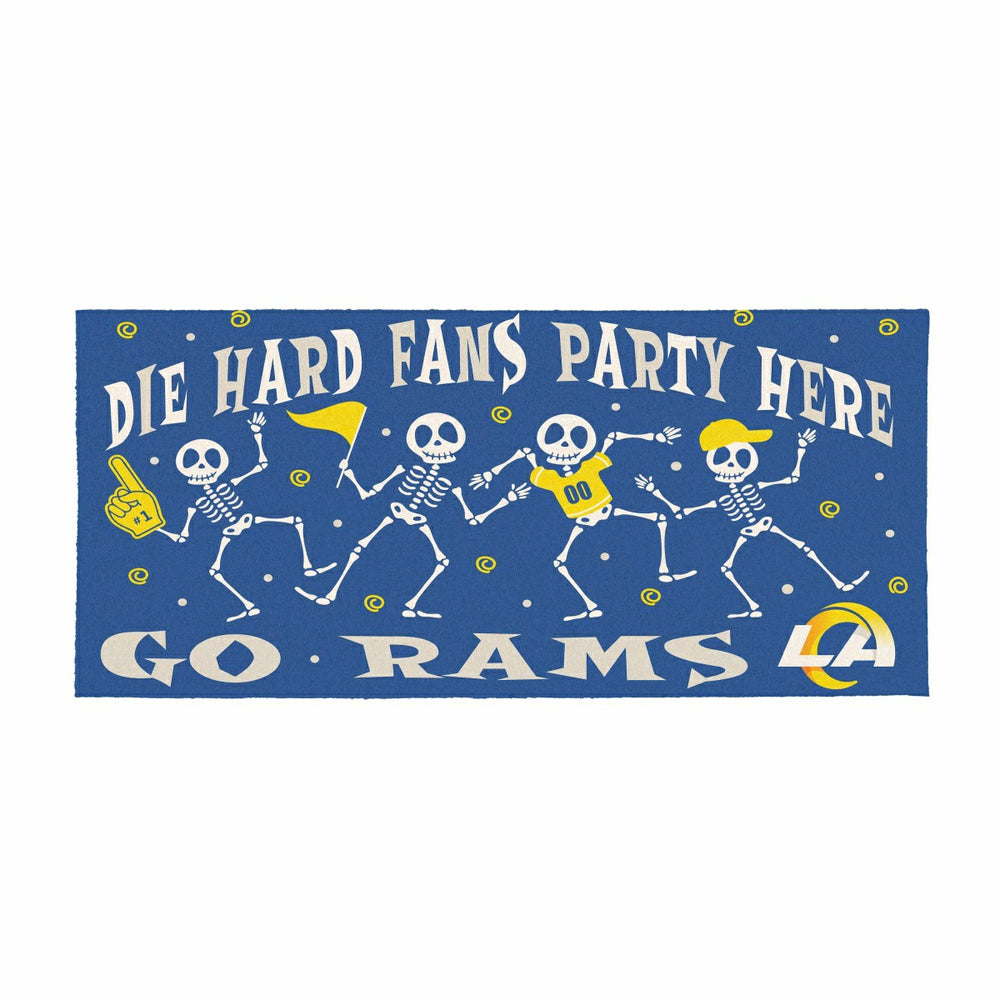 Los Angeles Rams Flocked Coir Halloween Sassafras Switch Mat, 22"x10" - NFL