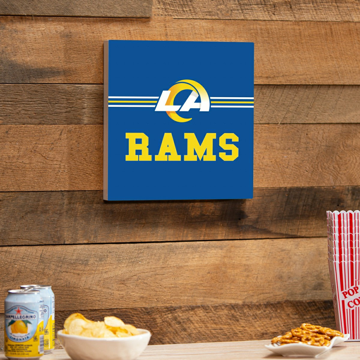 Los Angeles Rams Wood Wall Sign, 12x12 - NFL Home