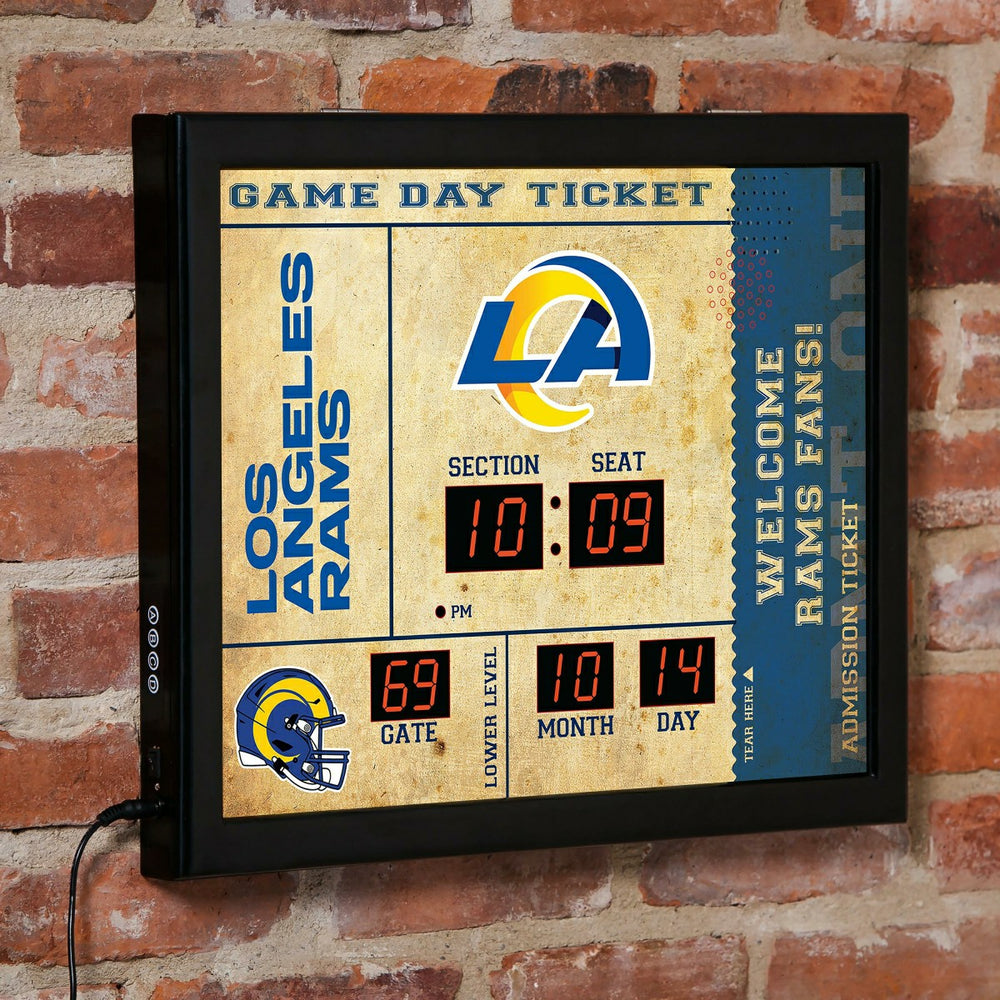 Los Angeles Rams Bluetooth Scoreboard Wall Clock - NFL Home