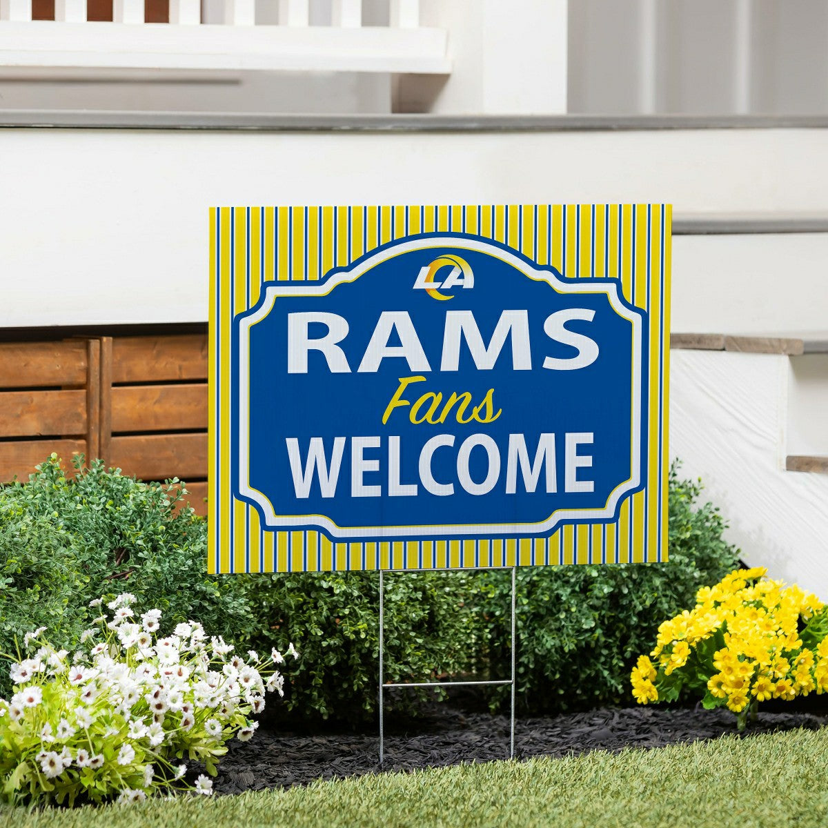 Los Angeles Rams Coroplast Yard Sign, "Fans Welcome" - NFL Home