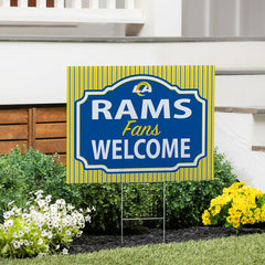 Los Angeles Rams Coroplast Yard Sign, "Fans Welcome" - NFL Home