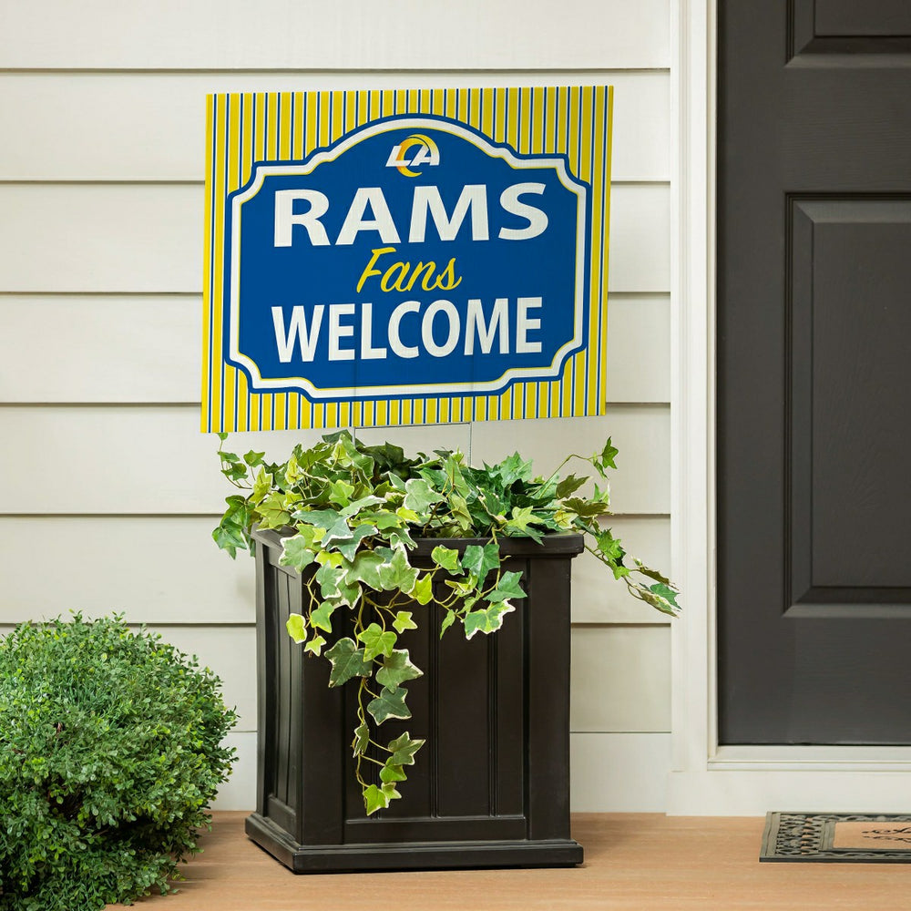 Los Angeles Rams Coroplast Yard Sign, "Fans Welcome" - NFL Home