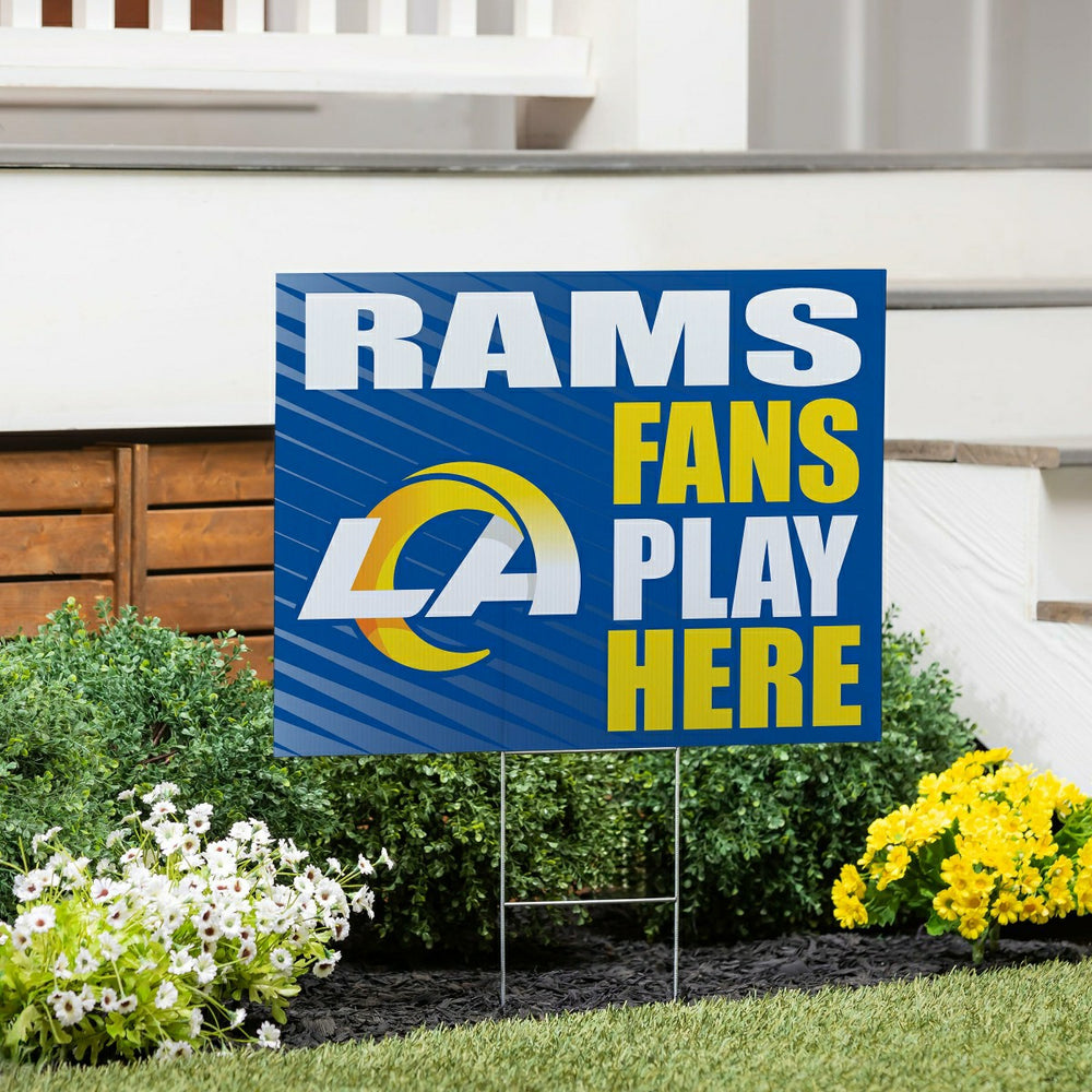 Los Angeles Rams Coroplast Yard Sign "Fans Play Here" - NFL Home