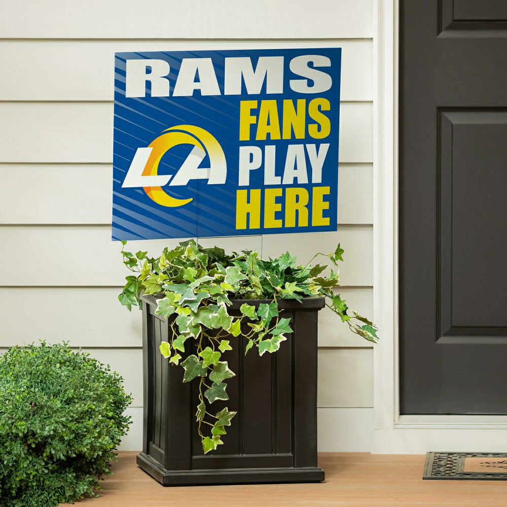 Los Angeles Rams Coroplast Yard Sign "Fans Play Here" - NFL Home