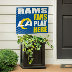 Los Angeles Rams Coroplast Yard Sign "Fans Play Here" - NFL Home