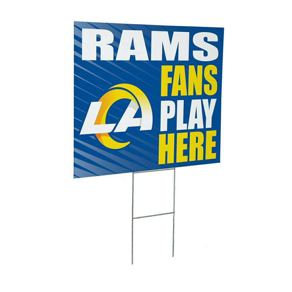 Los Angeles Rams Coroplast Yard Sign "Fans Play Here" - NFL Home
