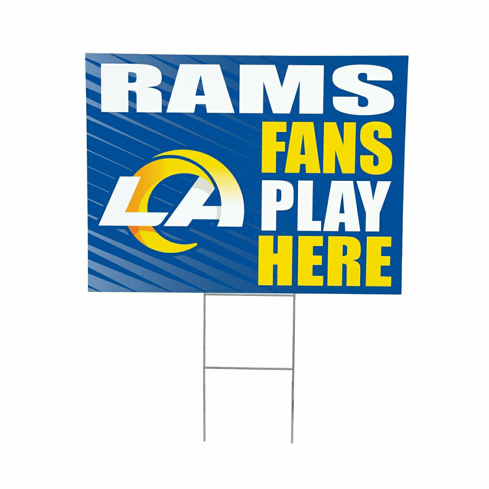 Los Angeles Rams Coroplast Yard Sign "Fans Play Here" - NFL Home