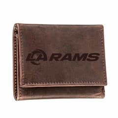 Los Angeles Rams, Tri-Fold Wallet, Brown, CH, 100% Genuine Leather - NFL Home