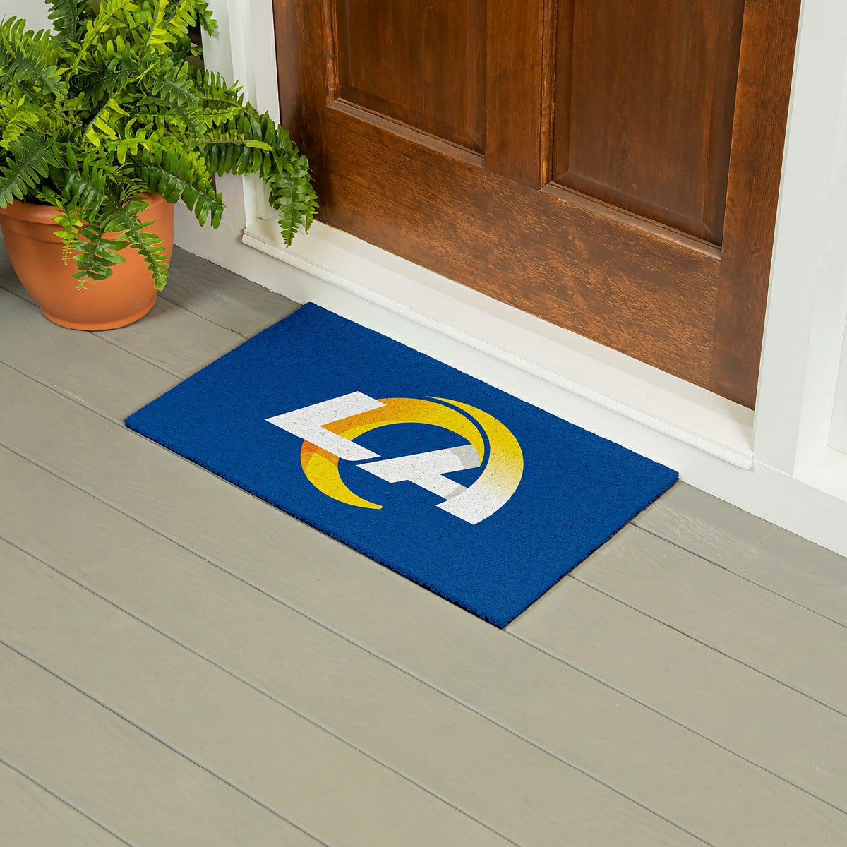 Full Color PVC Mat, 16" x 28", Los Angeles Rams - NFL
