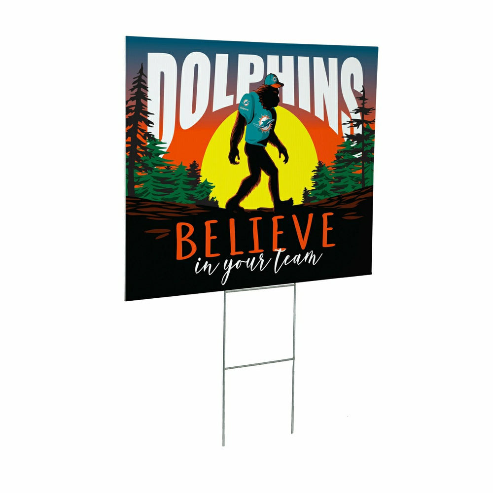 Miami Dolphins Yard Sign, Bigfoot - NFL Home
