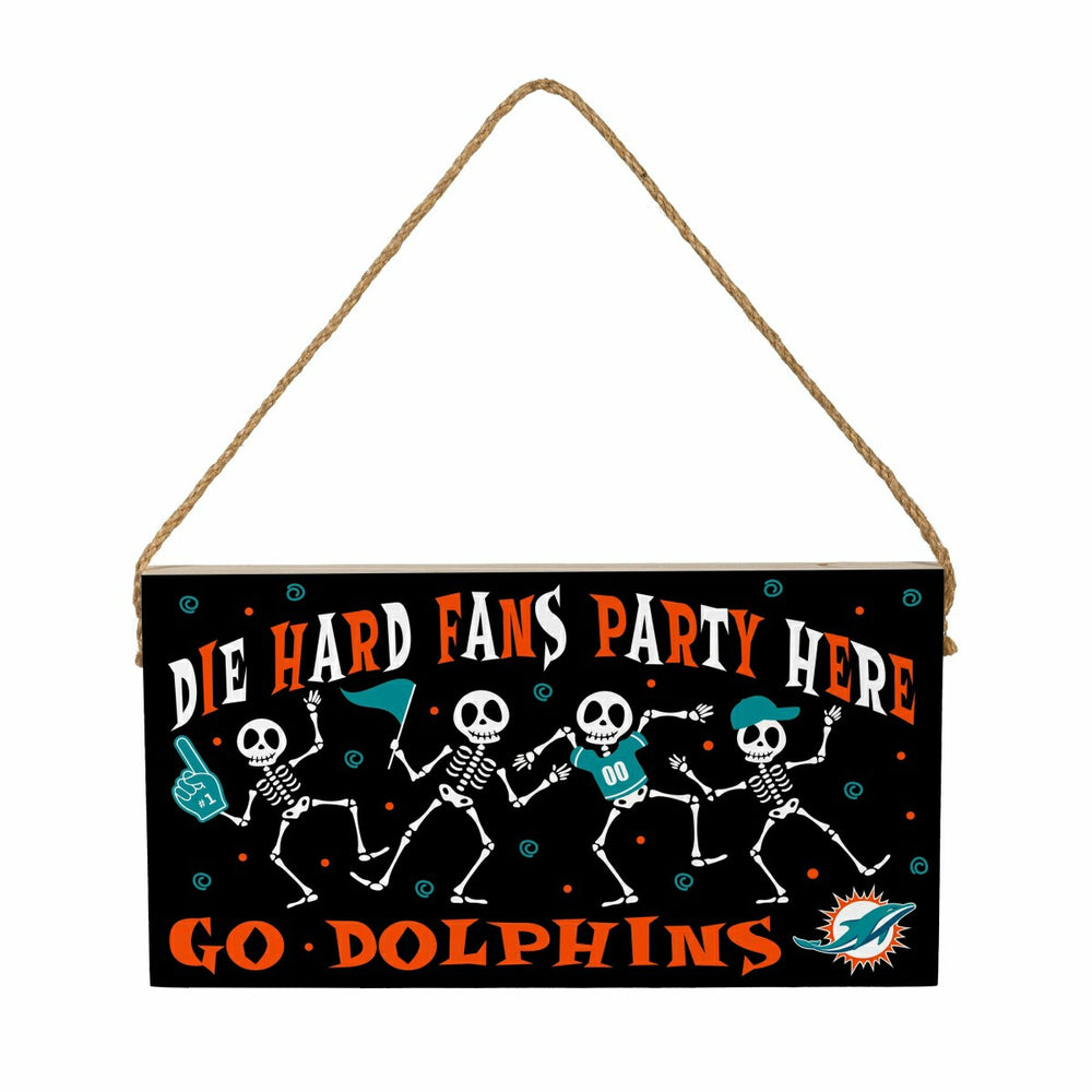 Miami Dolphins Halloween Wood Wall Sign, 6x11 - NFL Home