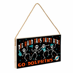 Miami Dolphins Halloween Wood Wall Sign, 6x11 - NFL Home