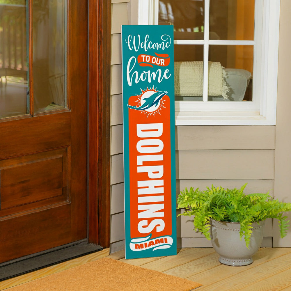 47" Double Sided Leaner, Miami Dolphins, Halloween - NFL Home