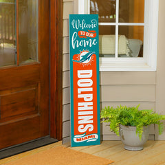 47" Double Sided Leaner, Miami Dolphins, Halloween - NFL Home