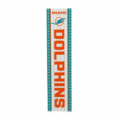 47" Double Sided Leaner, Miami Dolphins, Christmas - NFL Home