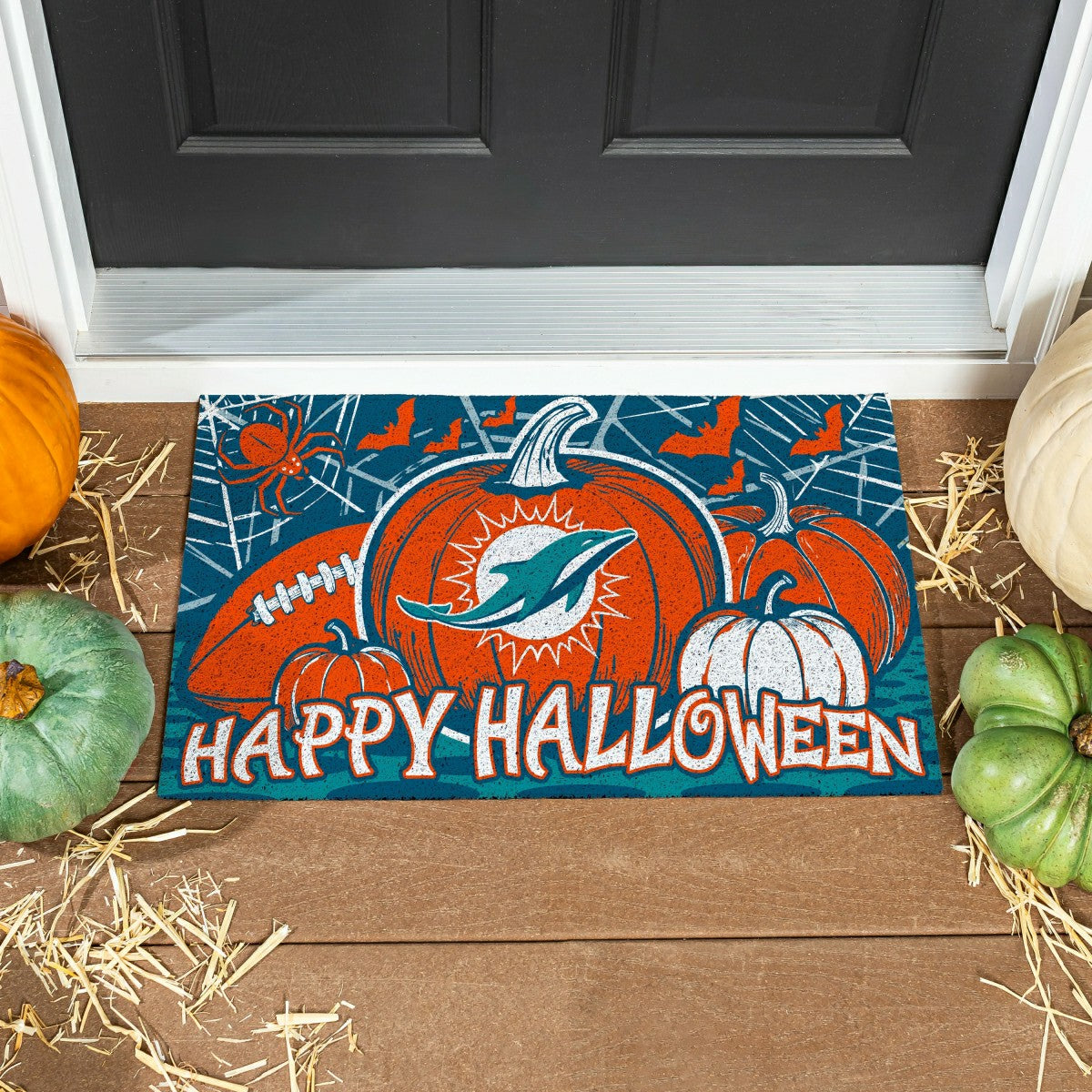 Miami Dolphins Halloween PVC Mat, 28"x16" - NFL