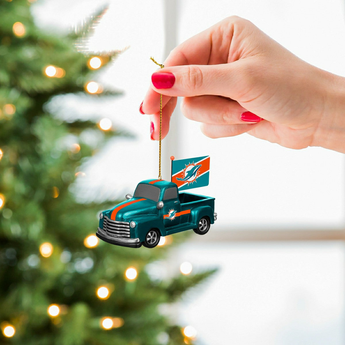 Miami Dolphins Mini Tabletop Rally Truck, Set of 2 - NFL Home