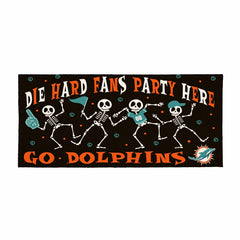 Miami Dolphins Flocked Coir Halloween Sassafras Switch Mat, 22"x10" - NFL