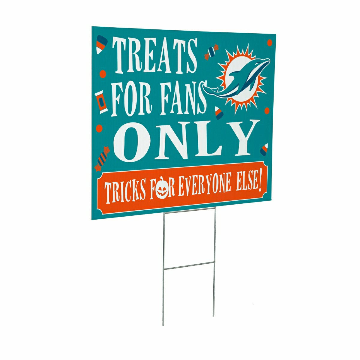 Miami Dolphins Yard Sign, Halloween Treats for Fans - NFL Home