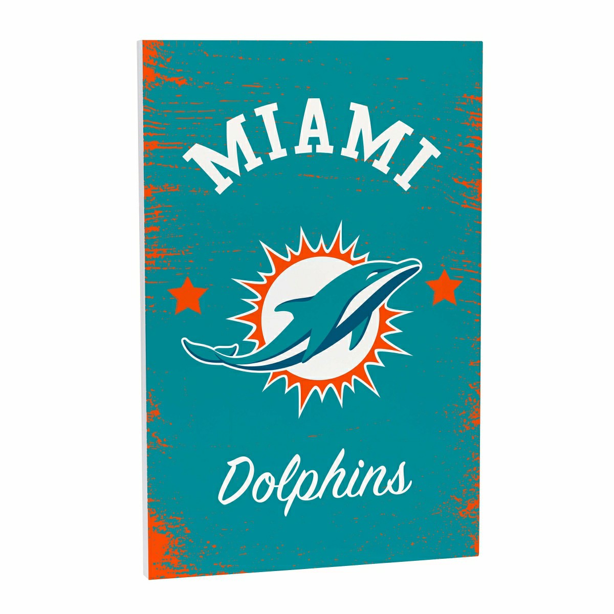 Miami Dolphins Wood Wall Sign, 16x24 - NFL Home