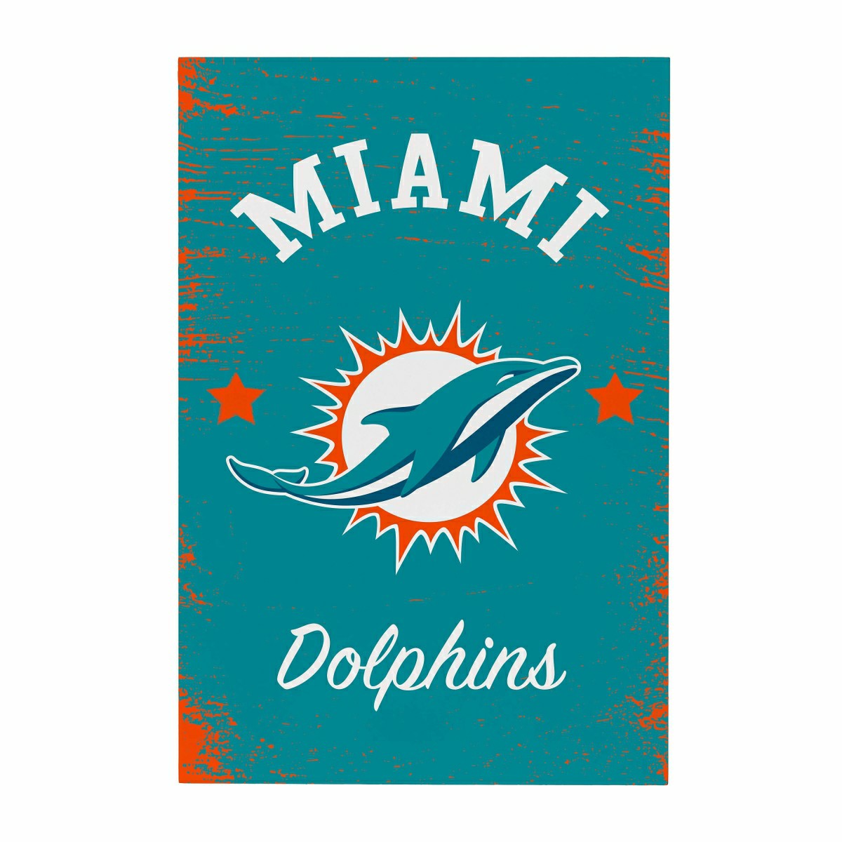 Miami Dolphins Wood Wall Sign, 16x24 - NFL Home