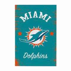 Miami Dolphins Wood Wall Sign, 16x24 - NFL Home