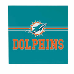 Miami Dolphins Wood Wall Sign, 12x12 - NFL Home
