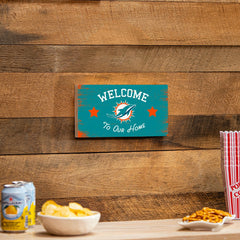 Miami Dolphins Wood Wall Sign, 6x11 - NFL Home