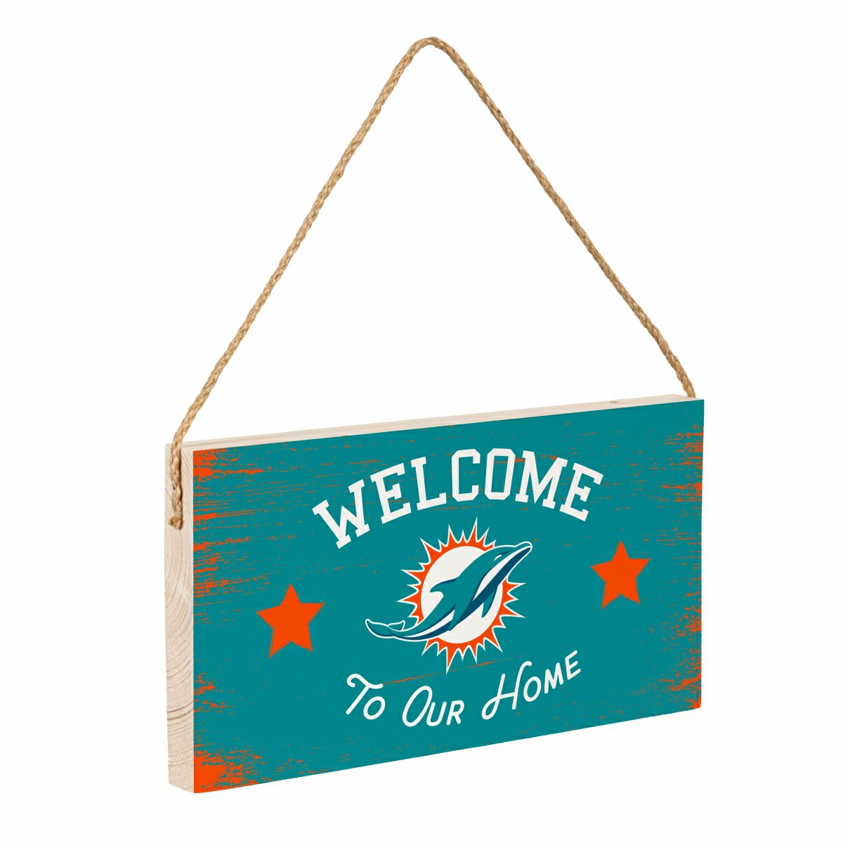 Miami Dolphins Wood Wall Sign, 6x11 - NFL Home