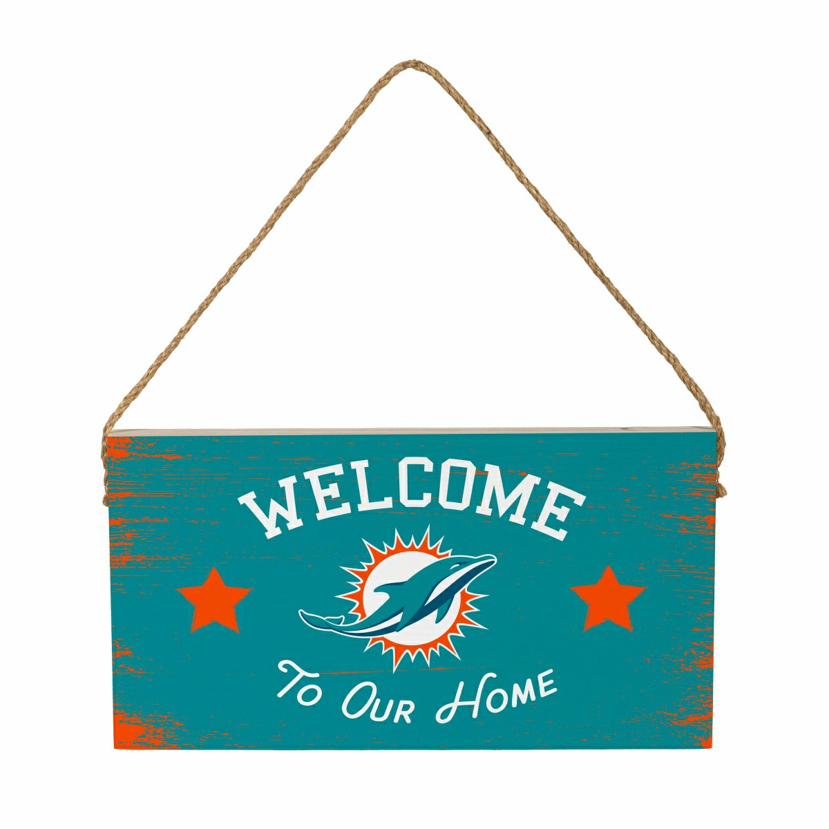 Miami Dolphins Wood Wall Sign, 6x11 - NFL Home
