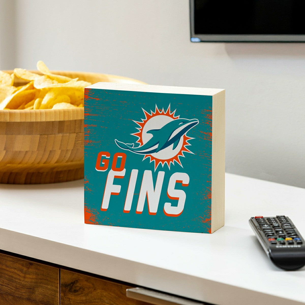 Miami Dolphins Plock, Down Home Fans, 6x6 - NFL Home