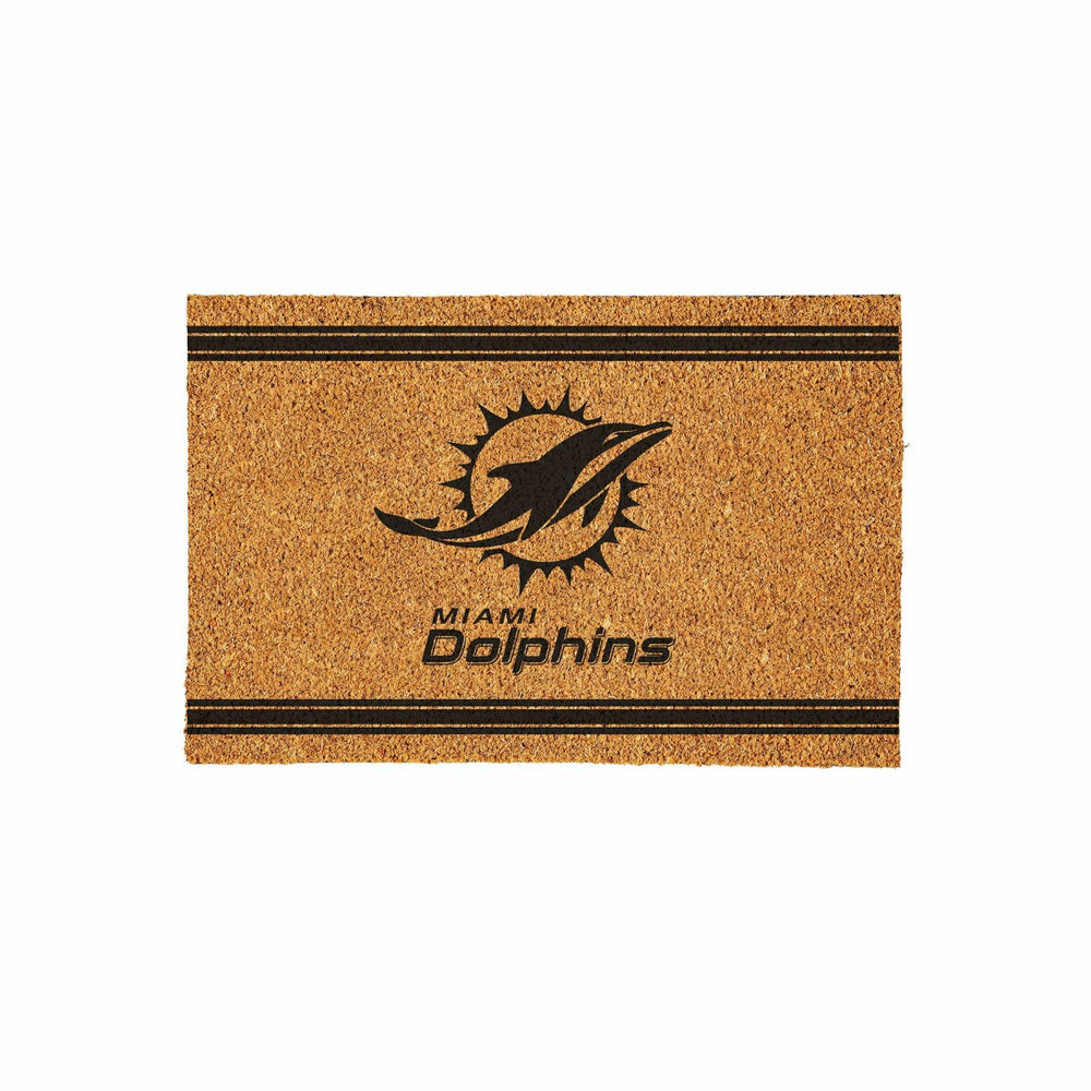 Miami Dolphins Large One Color Coir Mat, 36"x24" - NFL