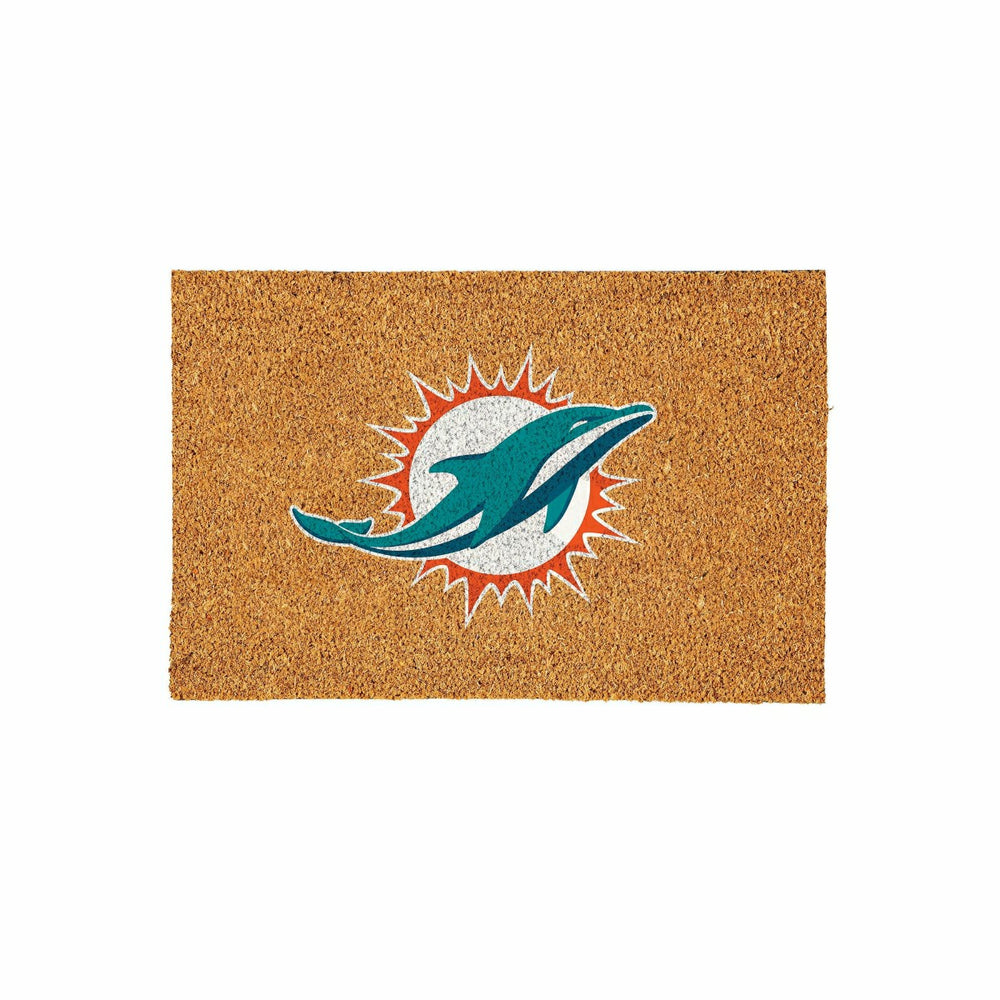 Miami Dolphins Large Full Color Coir Mat, 36"x24" - NFL